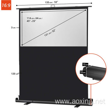 120x68cm floor display outside movie projector screen